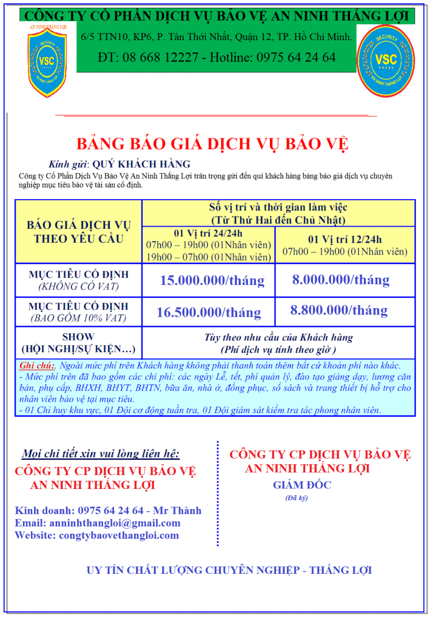 bao gia dich vu bao ve